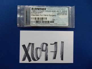 Synthes 421.333 1.3mm TI T-Plate 3 Holes Head/ 8 Holes Shaft