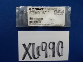 Synthes 400.811.96 1.5mm TI Cortex Screw Self-Tapping 11mm