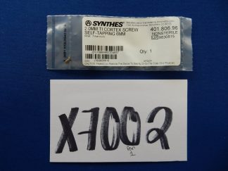 Synthes 401.806.96 2.0mm TI Cortex Screw Self-Tapping 6mm