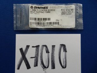 Synthes 400.810.96 1.5mm TI Cortex Screw Self-Tapping 10mm