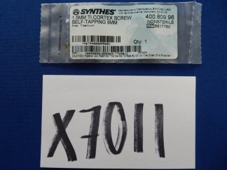 Synthes 400.809.96 1.5mm TI Cortex Screw Self-Tapping 9mm