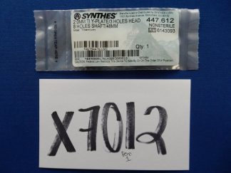Synthes 447.612 2.0mm TI Y-Plate/3 Holes Head 8 Holes Shaft/48mm