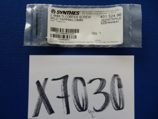 Synthes 401.524.96 2.4mm TI Cortex Screw Self-Tapping 24mm