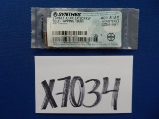 Synthes 401.518E 2.4mm TI Cortex Screw Self-Tapping 18mm