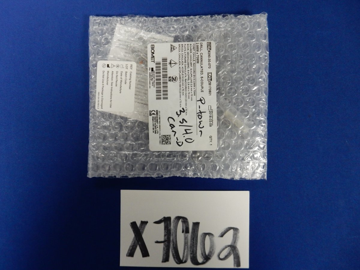 Biomet 8290-30-070 Cannulated S-Couple Drill 2.9mm x 70mm Lot of 3 *NEW*