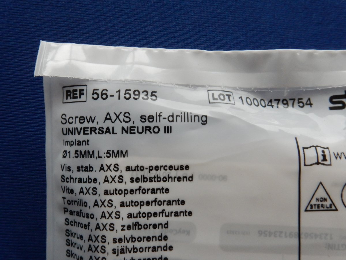 Stryker 56-15935 Screw, AXS, self-drilling Universal Neuro III QTY (5) - Image 2