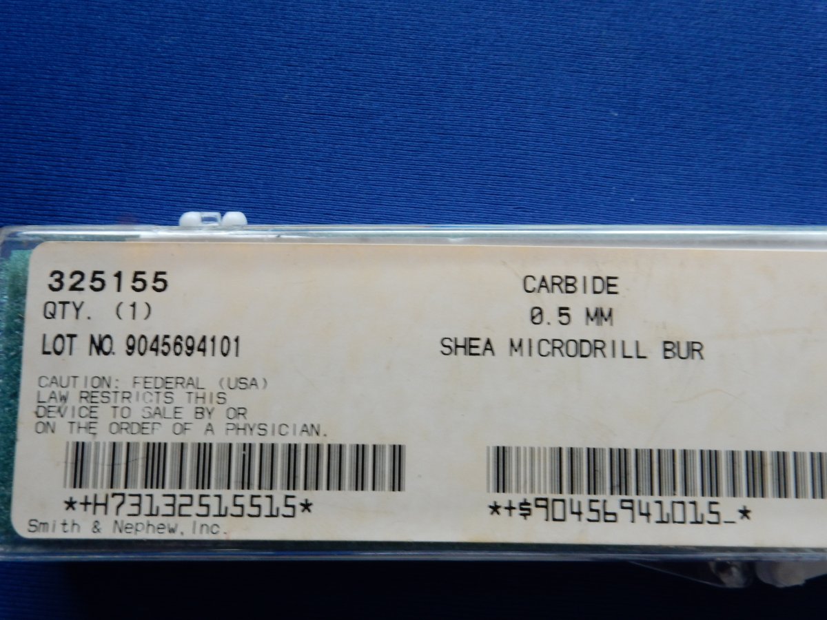 Smith & Nephew 325155 Shea 0.5mm Carbide Microdrill Bur - Image 2