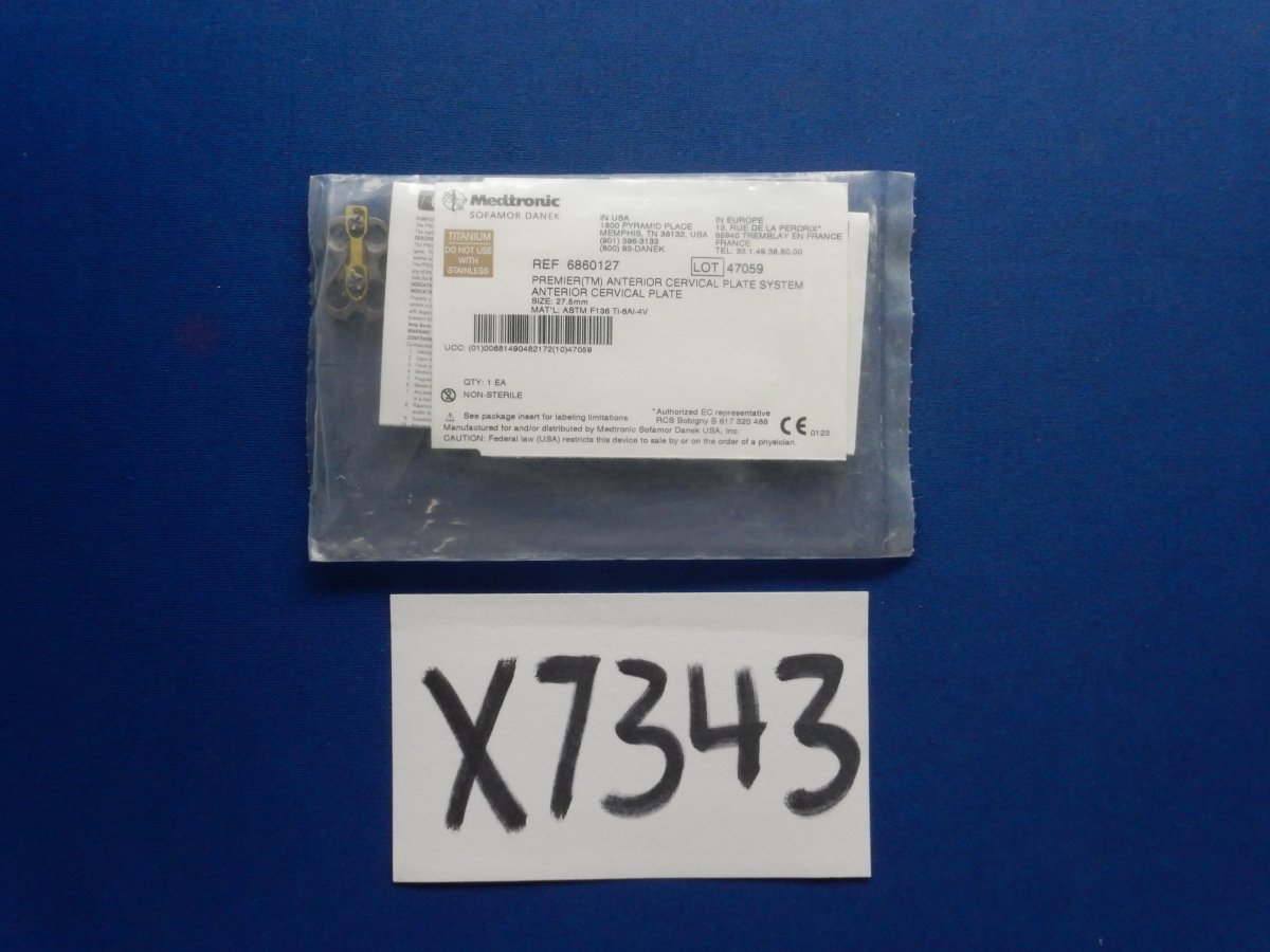 Medtronic 6860127 Premier Anterior Cervical Plate 27.5mm Titanium