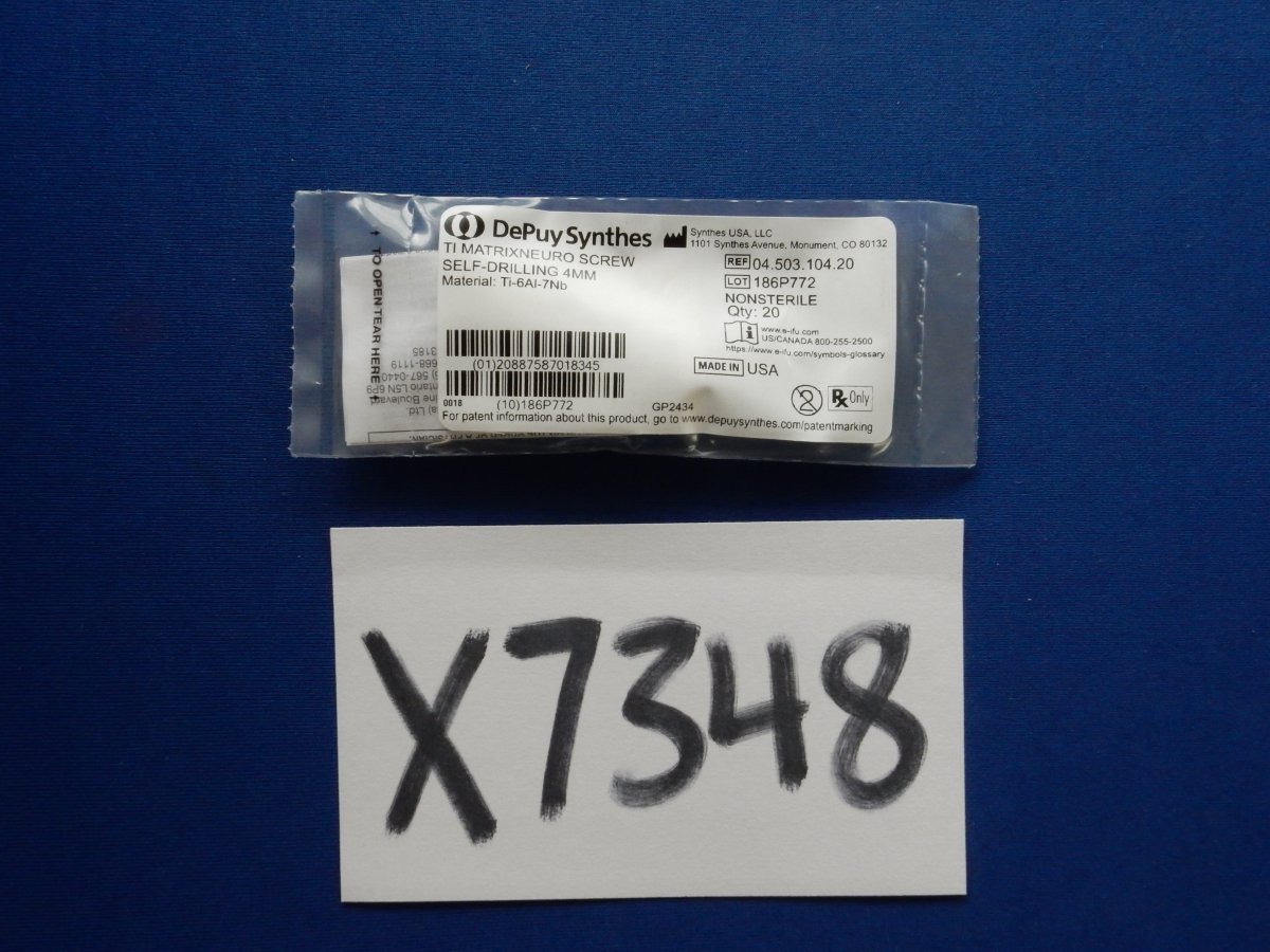 Synthes 04.503.104.20 Ti Matrix Neuro Screw Self-Drilling 4mm