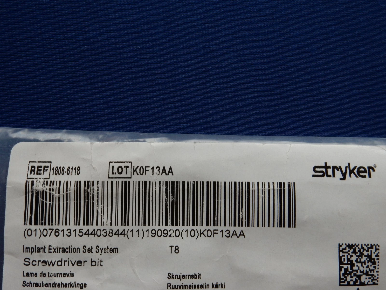 Stryker 1806-6118 Extraction Set T8 Screwdriver Bit - Image 3
