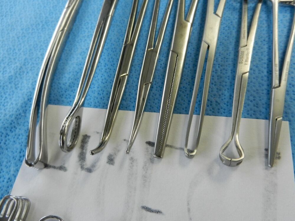 D7094 Jarit V. Mueller Codman Surgical Forceps Lot of 15 12.5-26.5cm - Image 3