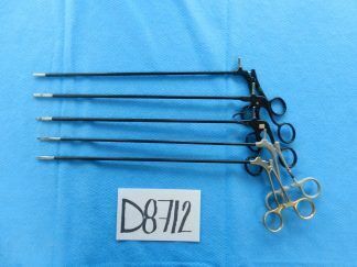 D8712 Pilling Weck Surgical 5.0mm Laparoscopic Forceps & Scissors Lot of 5