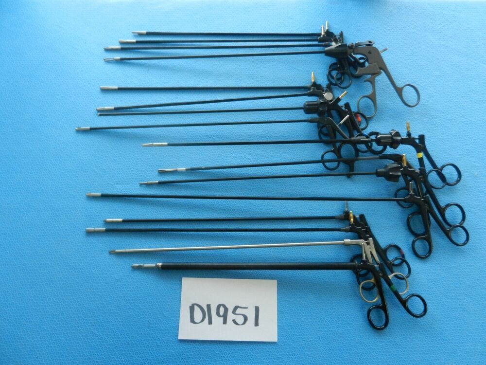 D1951 V. Mueller Jarit Pilling Surgical 5 & 10mm Lap. Instruments Lot Of 16
