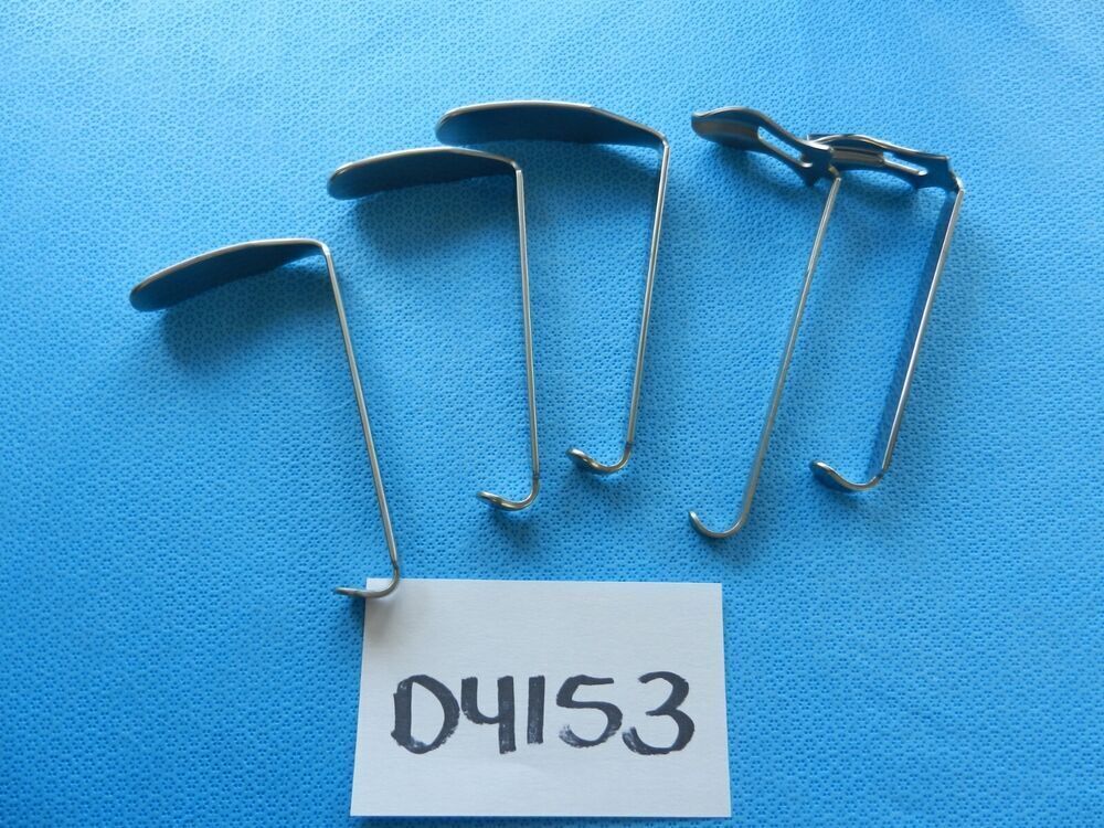 D4153 Storz Jarit V. Mueller Surgical Mouth Gag Retractor Blades Lot Of 5