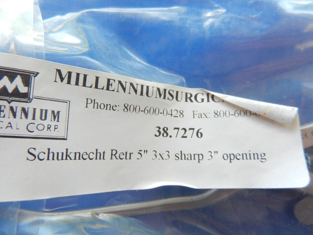 G92 **NEW** Millennium 38.7276 Schuknecht 3x3 Sharp 3" Opening Retractor - Image 3