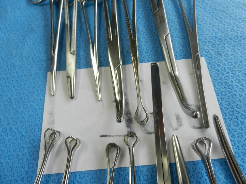 D7009 Jarit V. Mueller Codman Surgical Forceps Lot of 15 Approx 13-28cm - Image 3