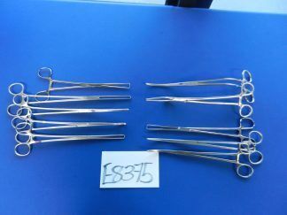 SSI Jarit V. Mueller Lot of 10 Straight & Curved Forceps Approx. 22-28cm Long