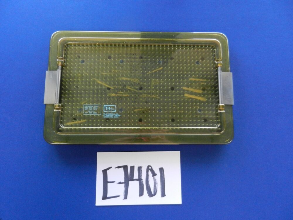 E7401 Riley Ophthalmic Sterilization Tray 11" x 7" x 0.5"