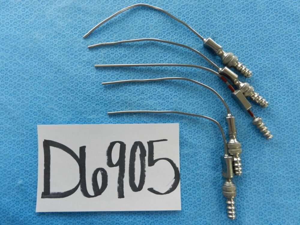D6905 V. Mueller Weck Neuro ENT Surgical Spinal Suction Tubes Lot of 5 7FR