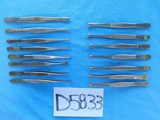 D5833 V. Mueller Storz Pilling Surgical Forceps Lot of 15 Approx 15.5cm