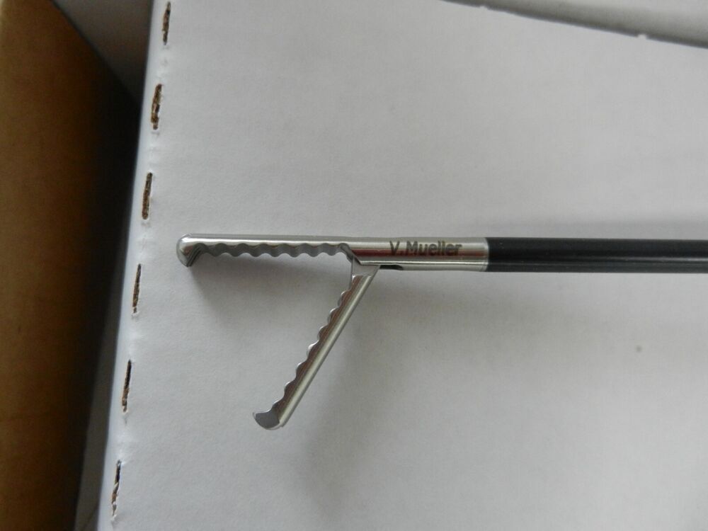 F207 V. Mueller 256.76310U Laparoscopic Long Jaw Tooth Grasper 5mm x 36cm NEW! - Image 4