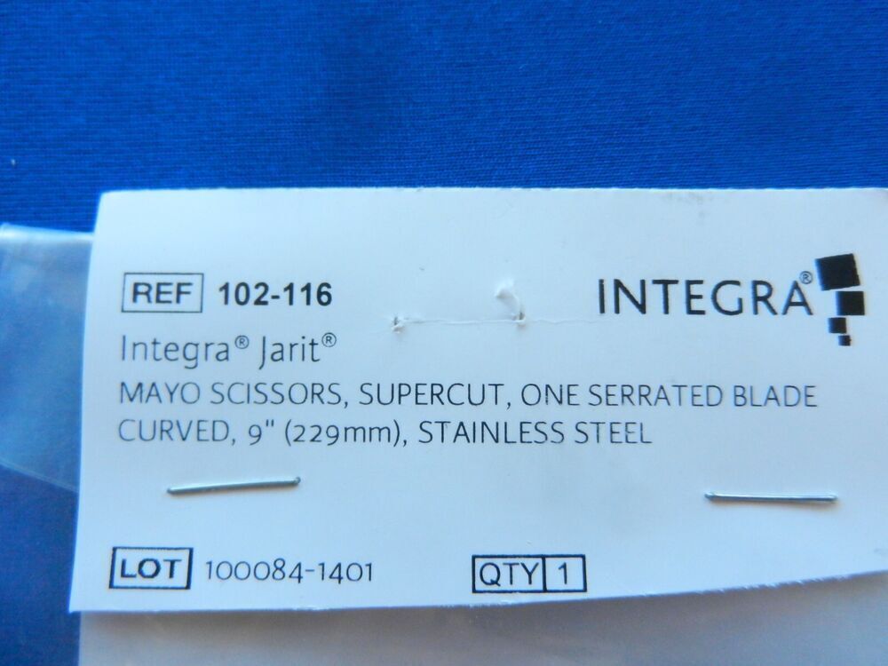 G72 ***NEW*** Integra 102-116 Mayo Supercut Curved Scissors 22.9cm Length - Image 4