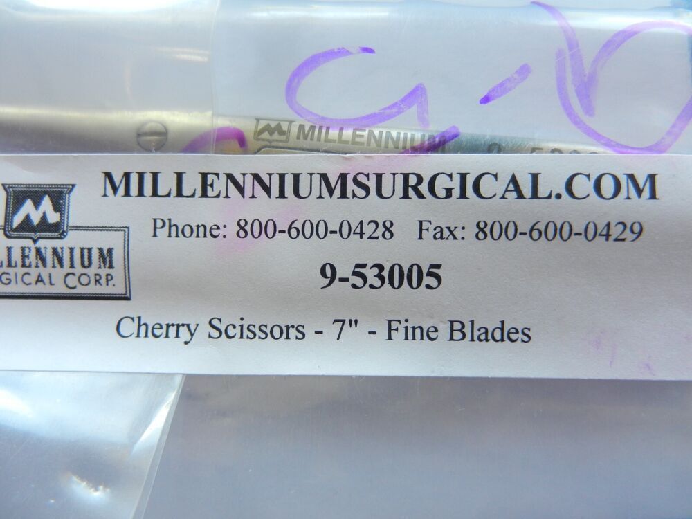 G83 *NEW* Millennium 9-53005 Fine Blade Cherry Scissors 7" Overall Length - Image 4
