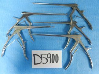 D5900 Ruggles Codman Kerrison Rongeurs Set of 5 18-20cm Shafts