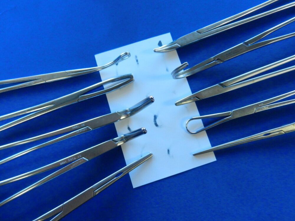 E688 Weck V. Mueller Aesculap Lot of 10 Forceps 20.5-21cm Overall Length - Image 5