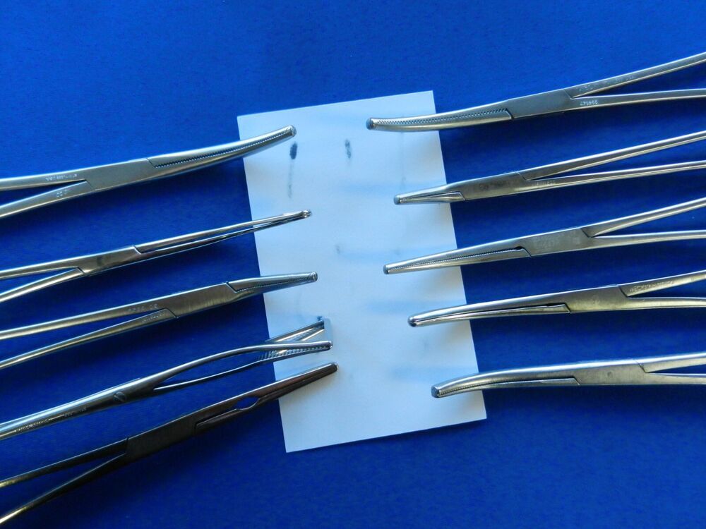 E696 Aesculap Pilling Codman Lot of 10 Forceps 20-22cm Overall Length - Image 5