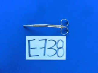 E738 Jarit Goldman Angled Shaft ENT Scissors with Serrated Blades 14.6cm 415-116
