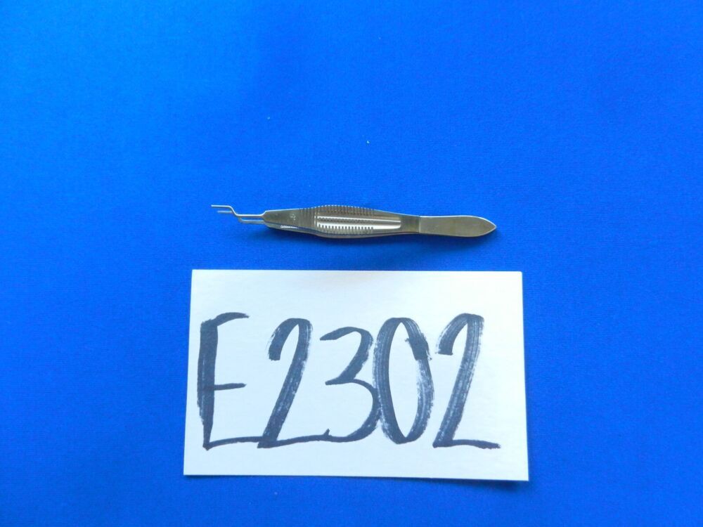 E2302 Storz E1785 Castroviejo 0.5mm Bayonet Forceps 106mm Length
