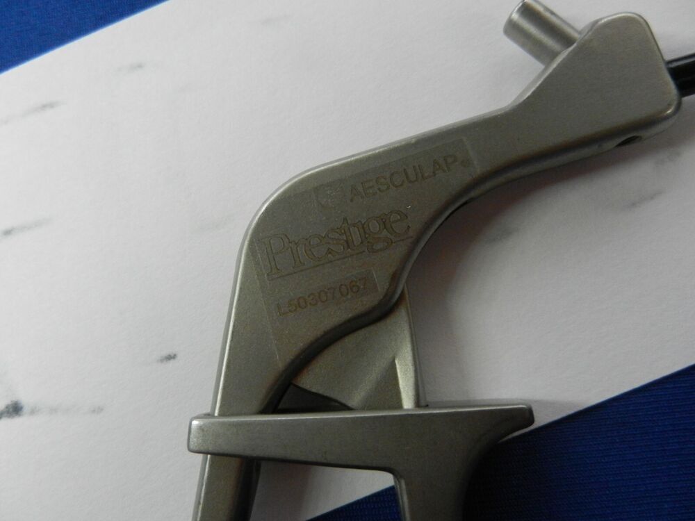 E6009 Aesculap 8360-00 Prestige Atraumatic Single Action Slide Lock Grasper 5mm - Image 5