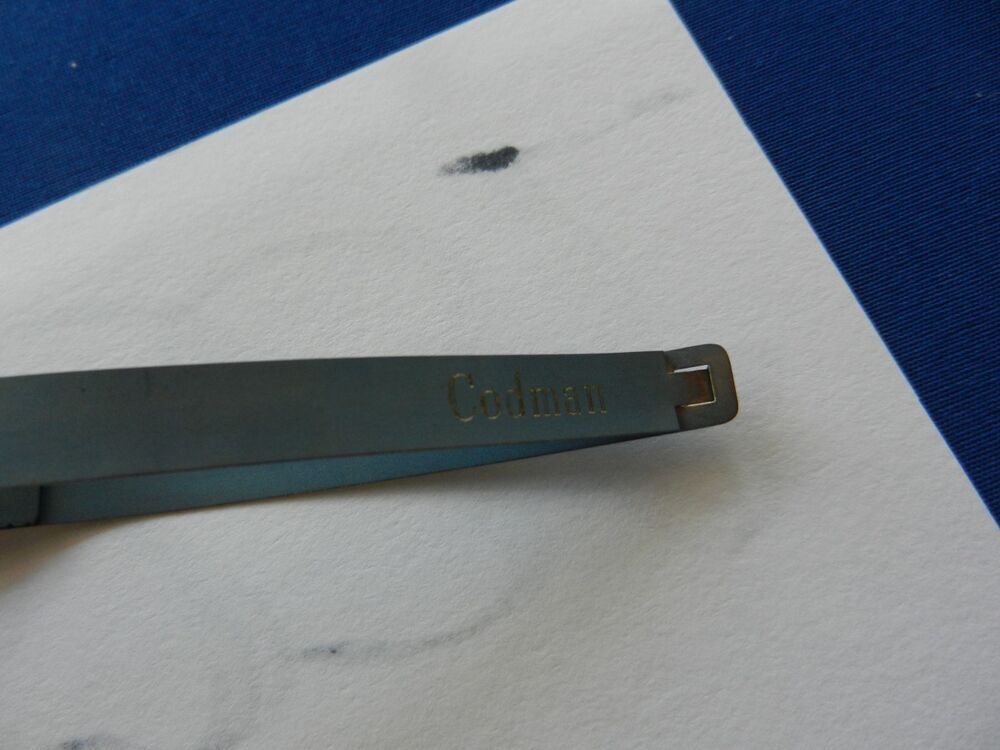 E6332 Codman 800-1591 Curved Tip Forceps - Image 5