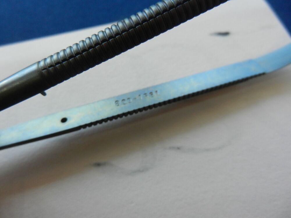 E6332 Codman 800-1591 Curved Tip Forceps - Image 6