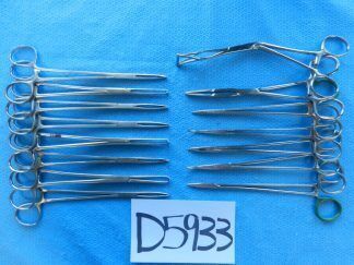 D5933 V. Mueller Jarit Codman Surgical Forceps Lot of 15 Approx. 18cm