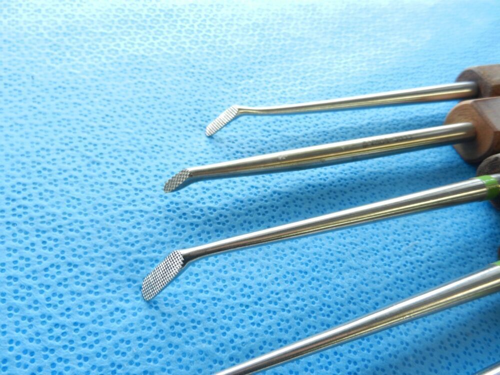 D2502 Zimmer Aesculap Surgical Wood Handle Orthopedic Instruments - Image 3