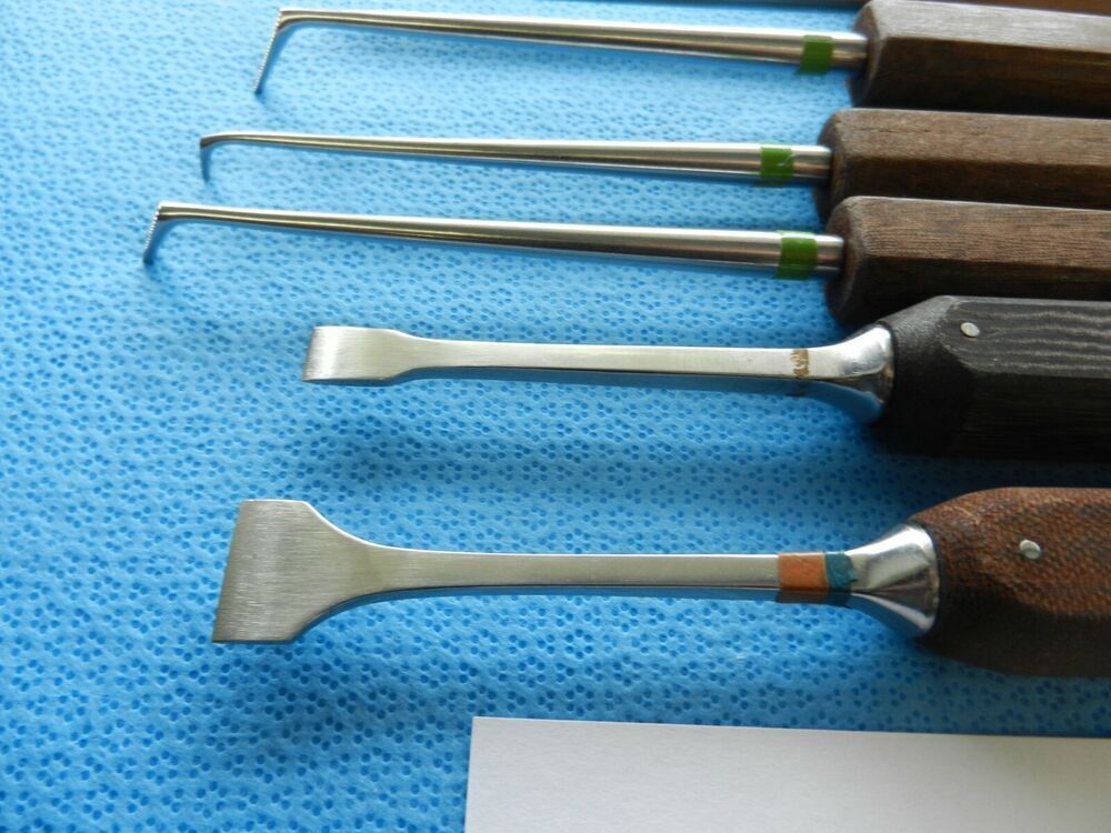 D2502 Zimmer Aesculap Surgical Wood Handle Orthopedic Instruments - Image 5