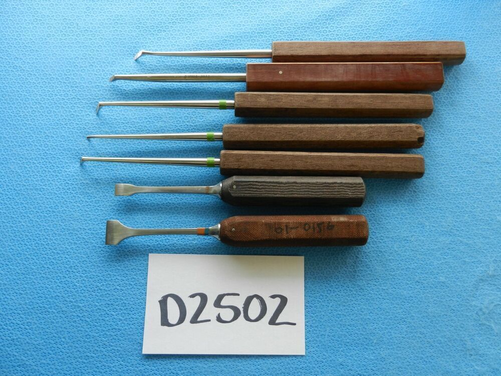 D2502 Zimmer Aesculap Surgical Wood Handle Orthopedic Instruments