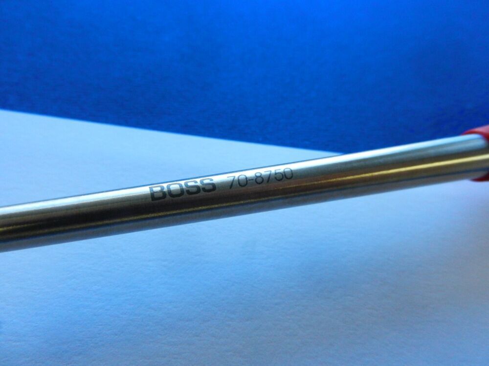 G10 Boss Surgical 70-8750 Angled Lumbar Curette Red 6/0 13-3/4" - Image 3