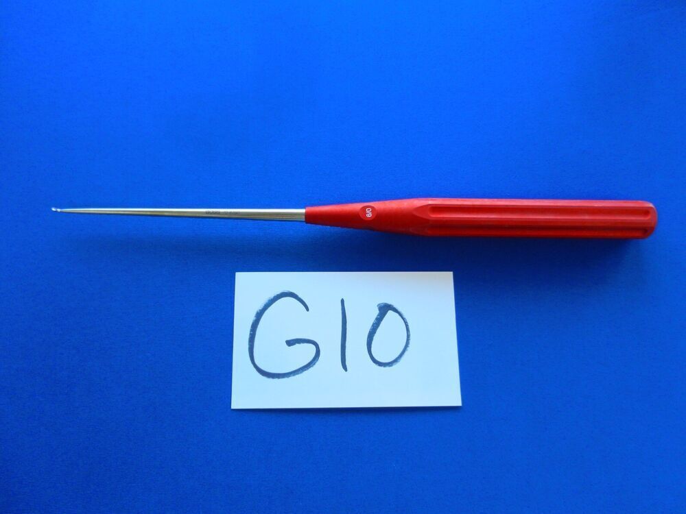 G10 Boss Surgical 70-8750 Angled Lumbar Curette Red 6/0 13-3/4"