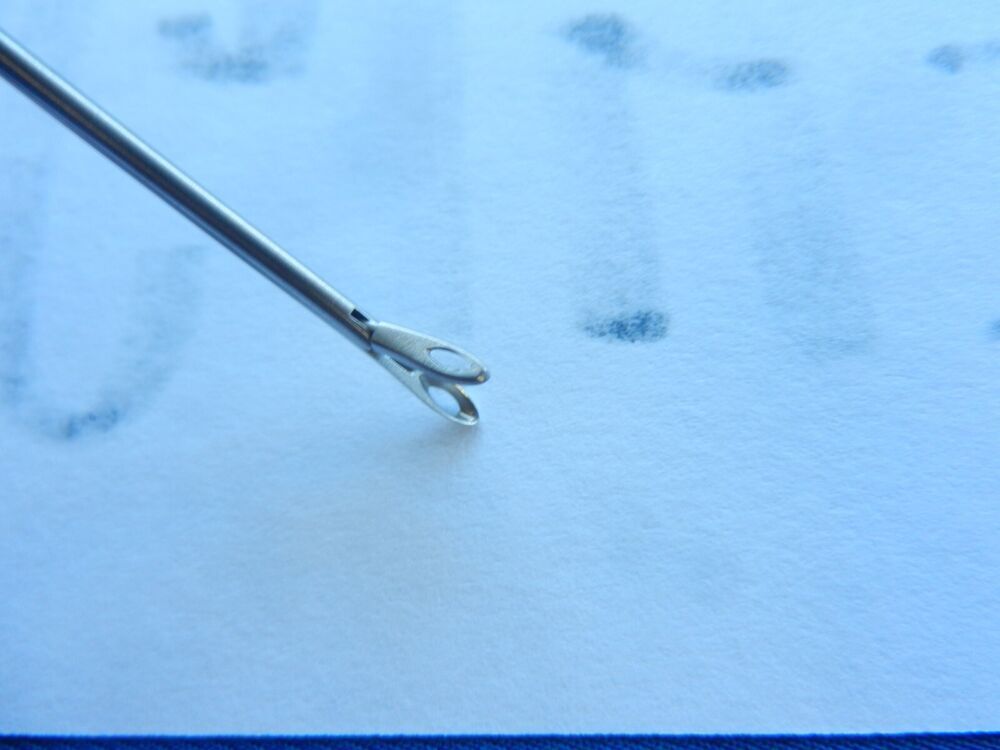 G147 Jarit 440-150 Strumpel Straight Fenestrated Jaw Pediatric Forceps 105mm - Image 4