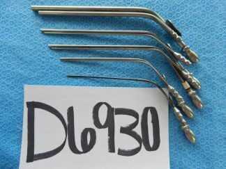 D6930 Storz Neuro Surgical Suction Tubes Lot of 5 2x2.5, 4x5, 5-7, 12-14FR