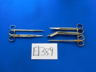 E1389 Boss Codman Lot of 5 Curved/Straight Scissors 17-19cm Overall Length
