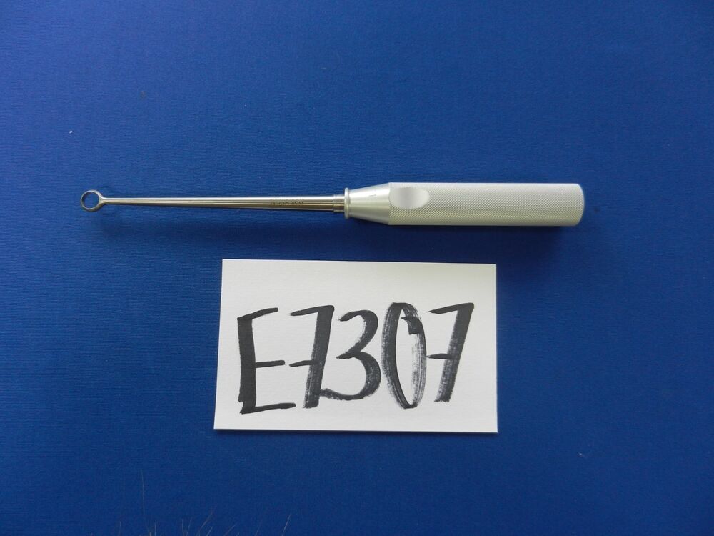 E7307 Jarit 240-210 Size 1 8mm Straight Cone Ring Curette 12.1cm Working Length