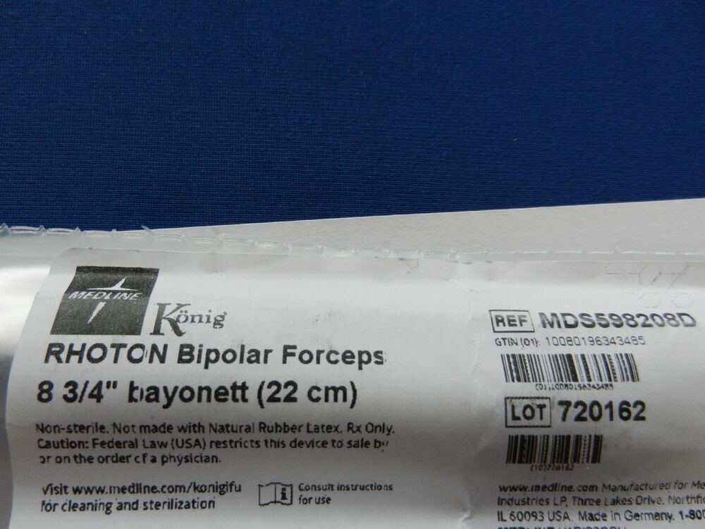 ***NEW*** Konig MDS598208D Rhoton Bipolar Bayonet Forceps 22cm Overall Length - Image 4