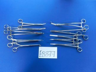 Codman V. Mueller Sklar Lot of 10 Straight & Curved Forceps Approx. 20-30cm Long