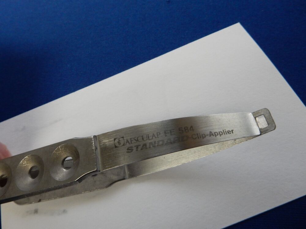 Aesculap FE584 Yasargil Straight Clip Forceps 110mm WL x 215mm OL - Image 4