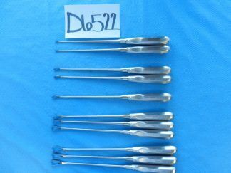D6522 Aesculap Recamier Rigid Surgical OB/GYN Curettes Lot of 11 30cm
