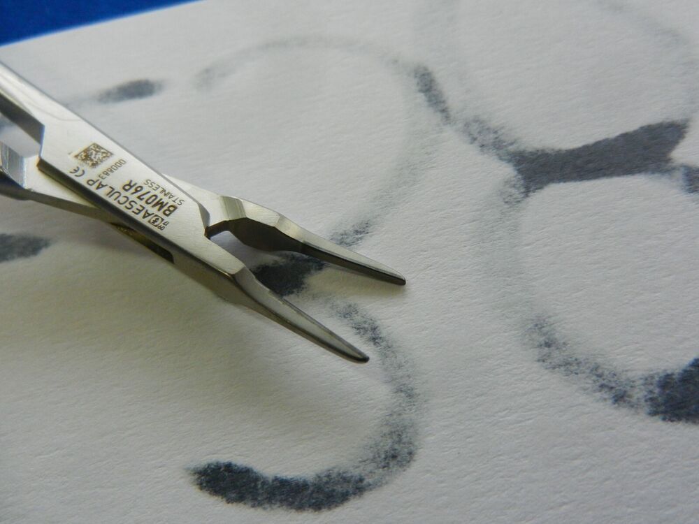 E383 Aesculap Ryder Durogrip Delicate Smooth Jaw Needle Holder BM076R - Image 4